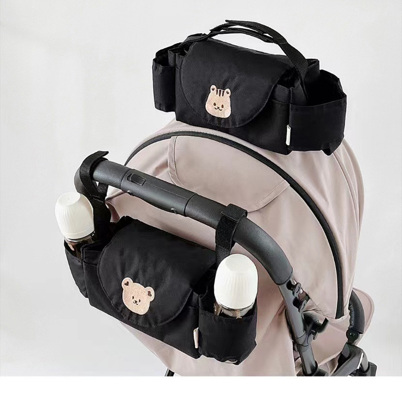 Baby Products Basket - Baby Stroller Hanging Bag Cartoon Bear