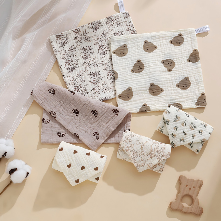 Baby Products For Face - 3/5 Pieces of Gauze Square Towels,