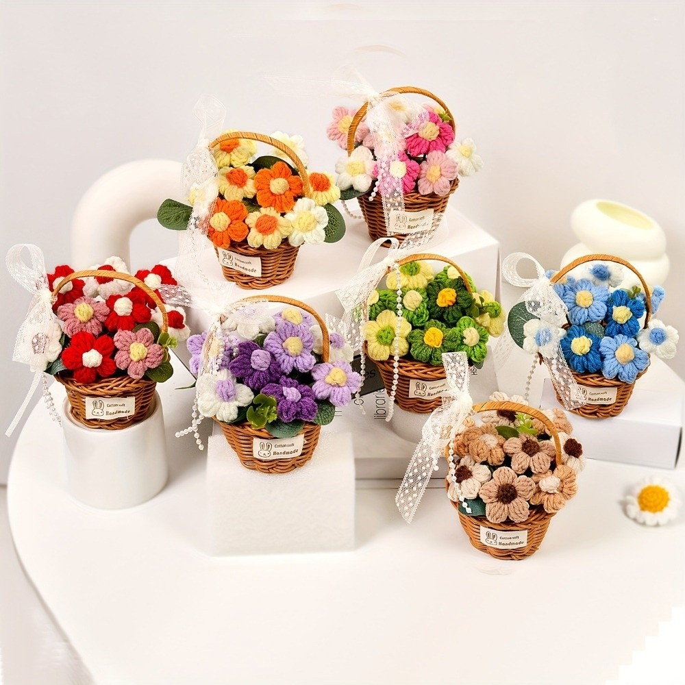 Handmade Puff Yarn Flower Mini - Baby Products Basket recension och pris