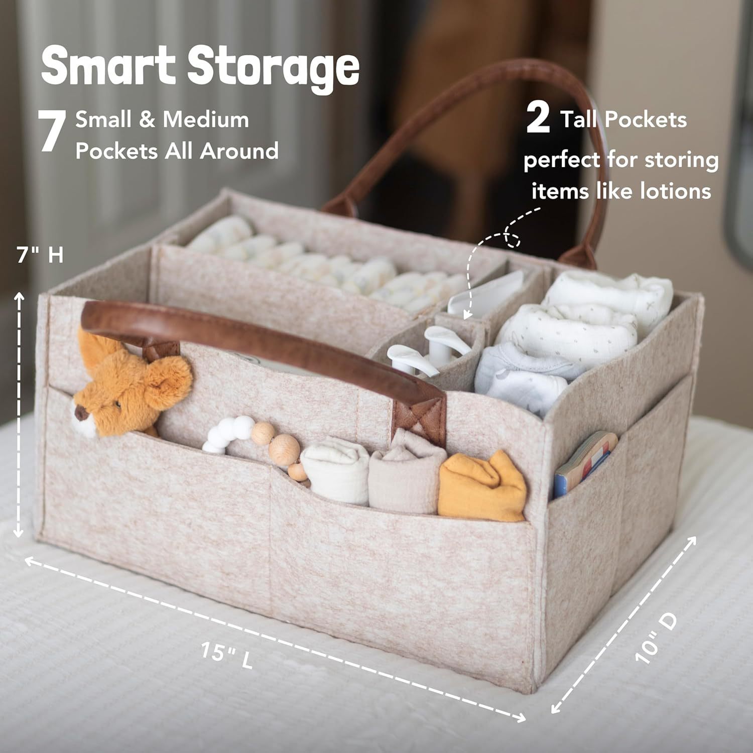 Baby Felt Storage Nursery Orga - Baby Products Basket recension och pris